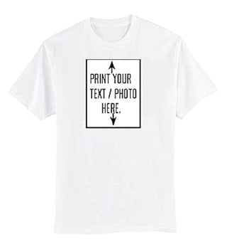 Customized and Personalized Photo On T Shirt for Mens and Womens Pure Cotton White T Shirt. - Giftswale