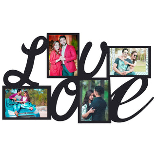 GiftsWale Love Shaped Collage Photo Frame | Best Decorative Gift for Couples, Boyfriend, Girlfriend, Husband, Wife Him and Her For Birthday Anniversary, Valentine's Day | - Giftswale