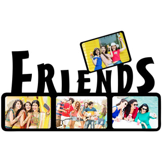 GiftsWale Friends Customized Collage Photo Frame | Best Gift For Friends, Birthday, Friendship Day, Boyfriend, Girlfriend | Personalized it with 4 Pictures