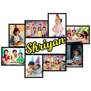 GiftsWale Happy Birthday Your Images & Names Customized Collage Photo Frame | Personalized With Images And Texts | Gift For Kids, Friend, Husband, Wife, Girlfriend, Boyfriend | - Giftswale