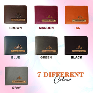 Personalised Mens Wallet with Charm - Tan