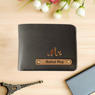 Personalised Mens Wallet with Charm - Green